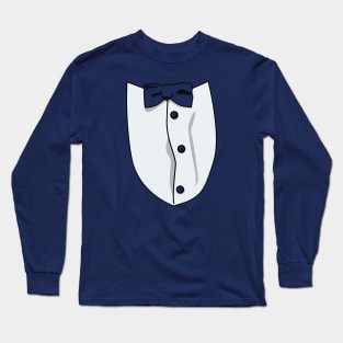 Customizable Tuxedo Shirt – Pick Your Bowtie & Button Colors Long Sleeve T-Shirt